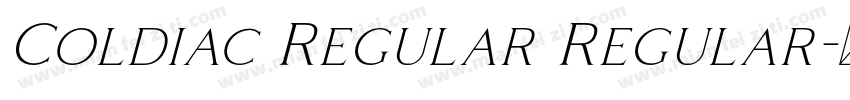 Coldiac Regular Regular字体转换